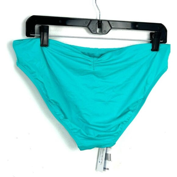 New Bleu Rod Beattie Women Sz 10 Blue Green Ruched Back Swimsuit Bikini Bottoms - Picture 6 of 12